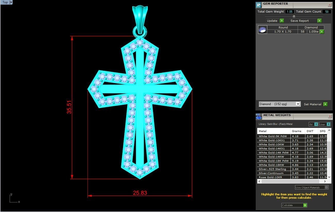 Cross pendant - Crucifix pendant - God pendant 3D print model_9