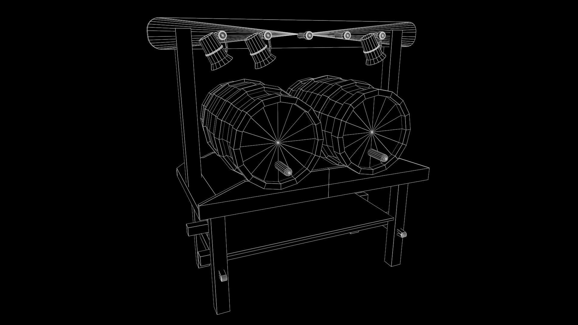 Bar - Barrel - Glass - Table Game Ready Low Poly 3D Model Low-poly 3D model_4