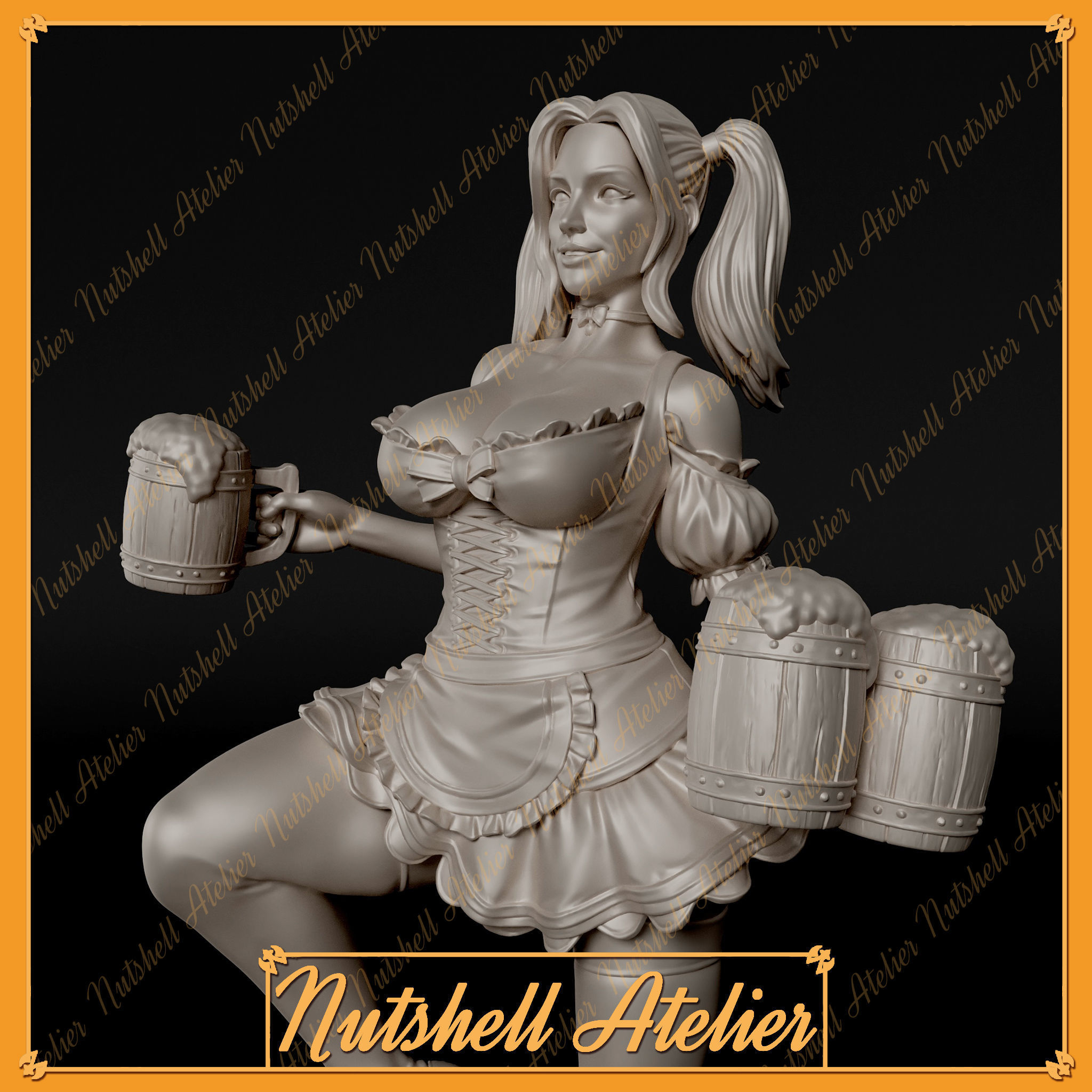 Nutshell Atelier - Barmaid NSFW 3D print model_8