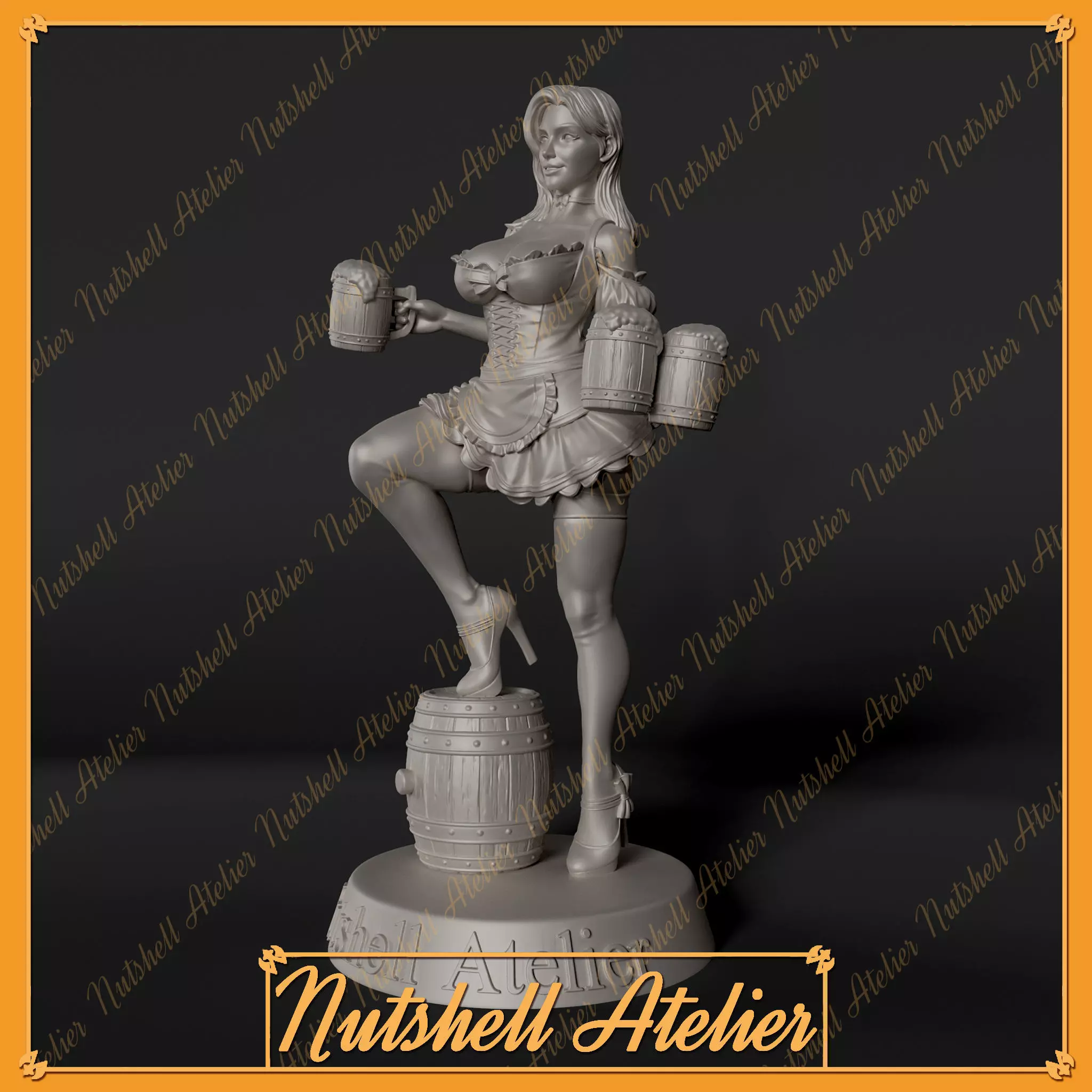 Nutshell Atelier - Barmaid NSFW 3D print model_0