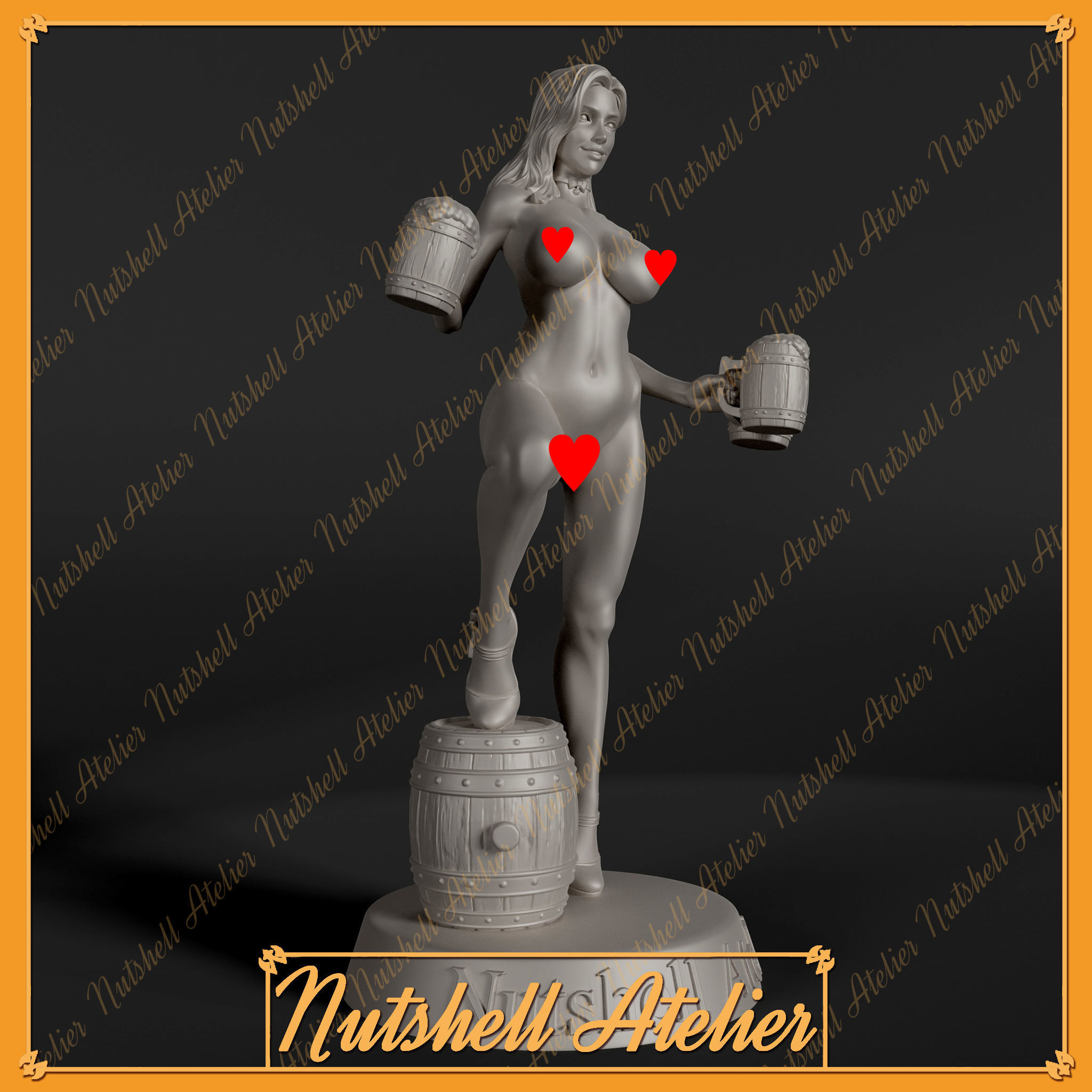 Nutshell Atelier - Barmaid NSFW 3D print model_4