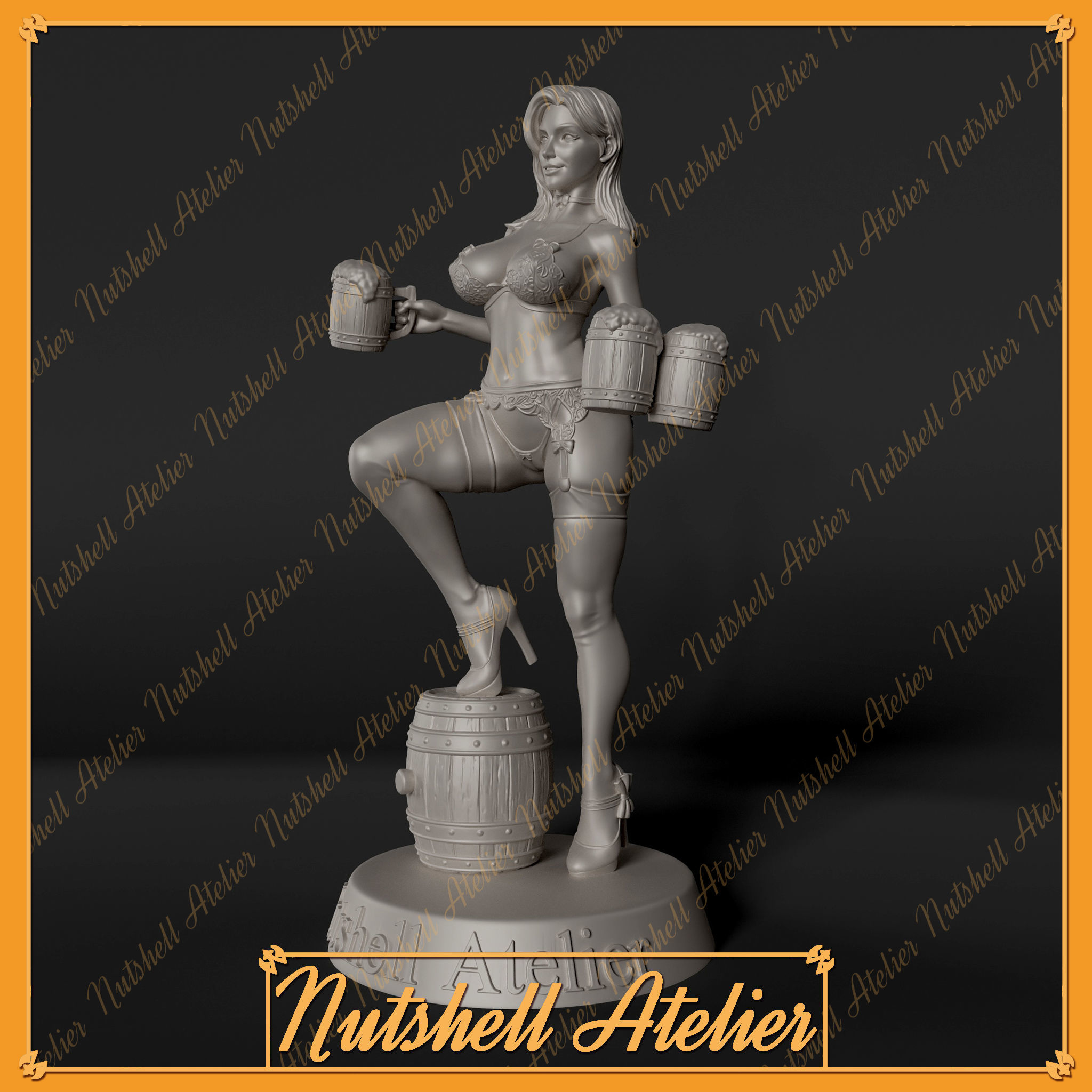 Nutshell Atelier - Barmaid NSFW 3D print model_1