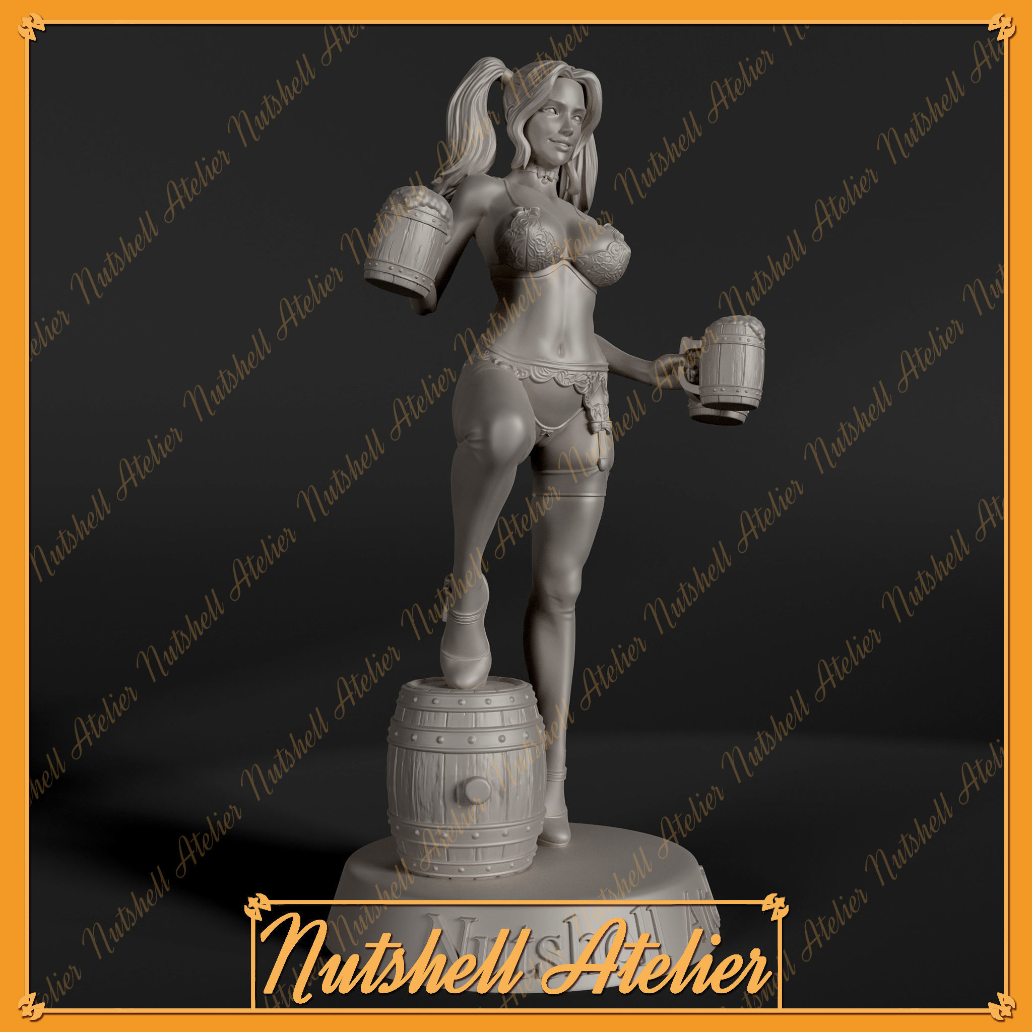 Nutshell Atelier - Barmaid NSFW 3D print model_2