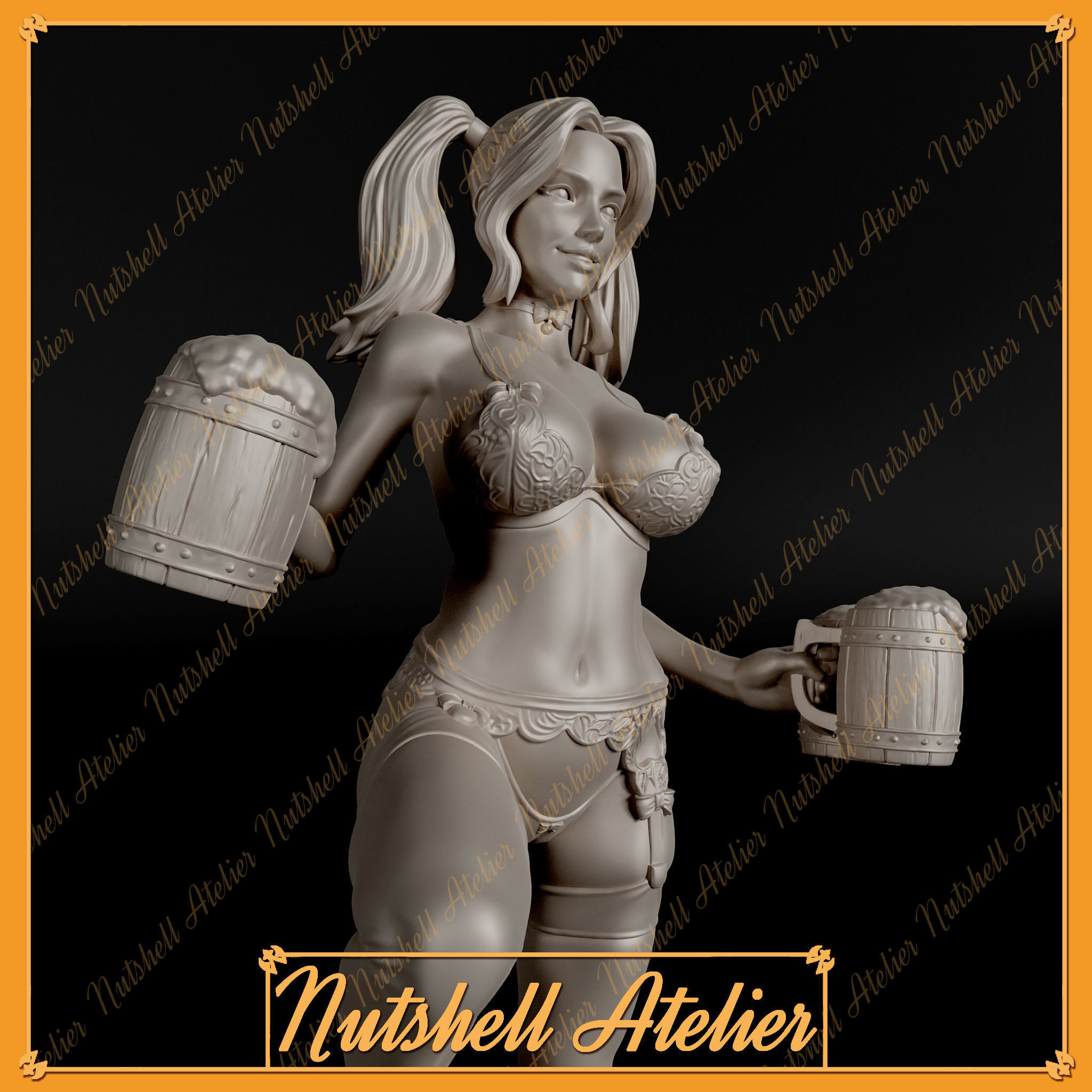 Nutshell Atelier - Barmaid NSFW 3D print model_6