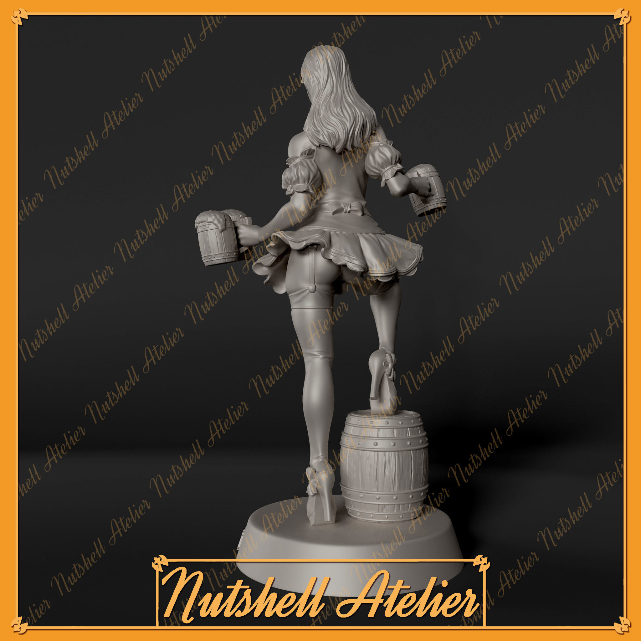Nutshell Atelier - Barmaid NSFW 3D print model_11