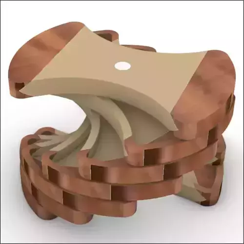 RotoBox circular disk made of wood