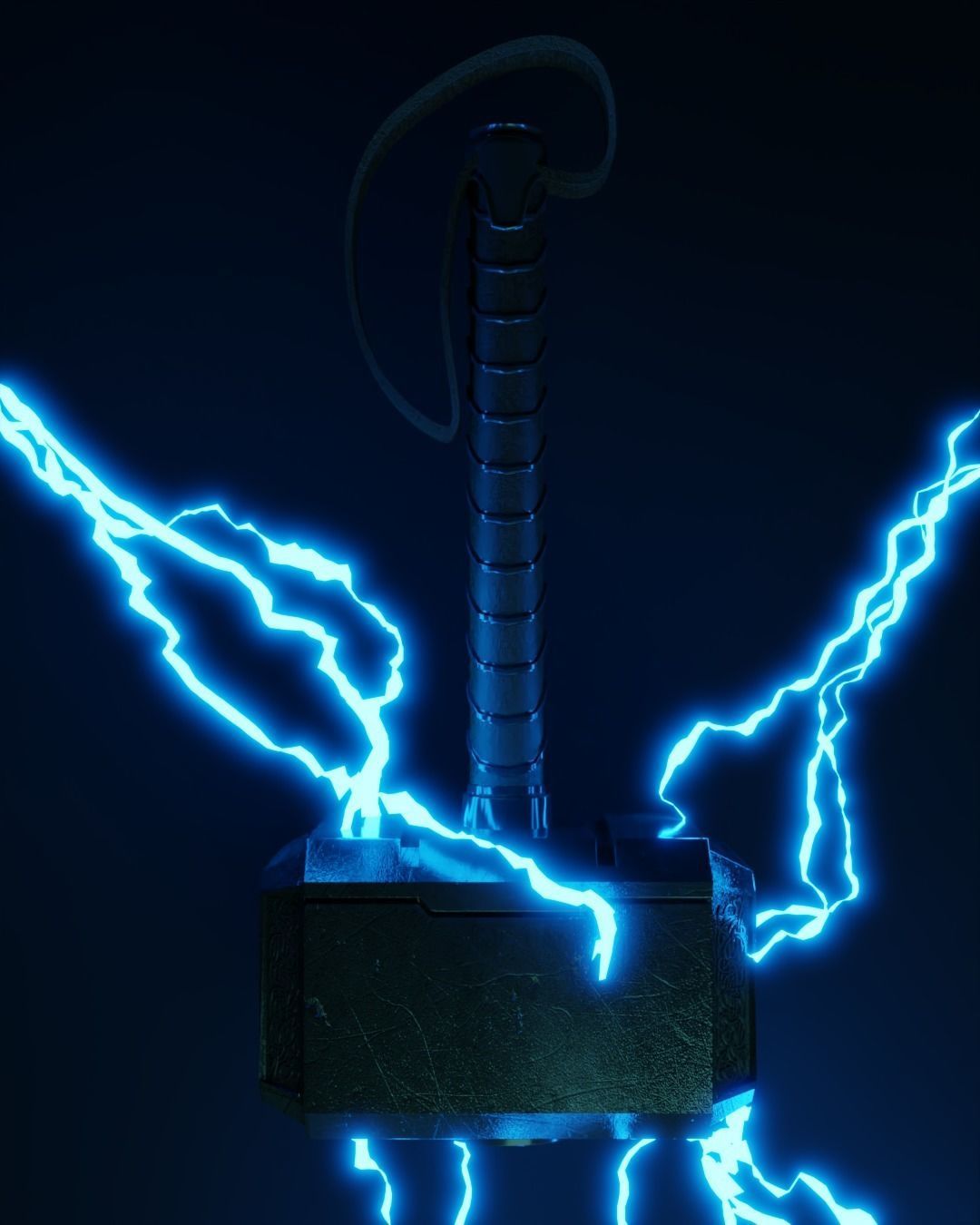 Mjolnir or Thor Hammer Low-poly 3D model_3