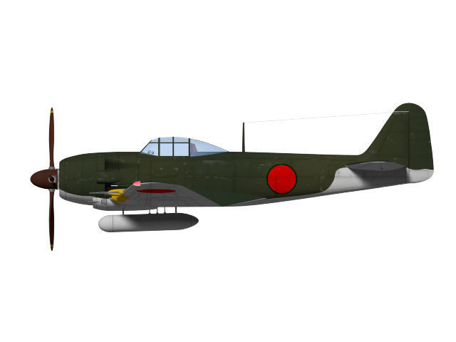 Kawanishi j6k1 jinpu 3D model_6