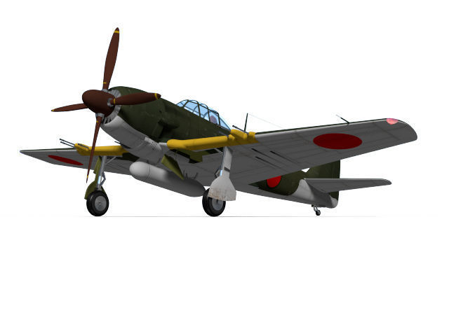 Kawanishi j6k1 jinpu 3D model_5