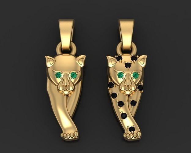 Leopard pendant 3D print model