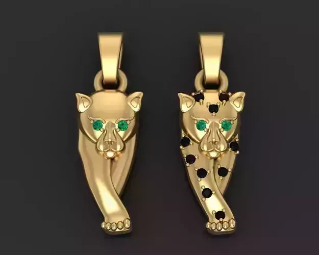 Leopard pendant 3D print model