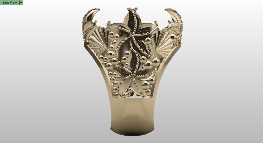 Turkish ring Shell and Starfish 3D print model_6