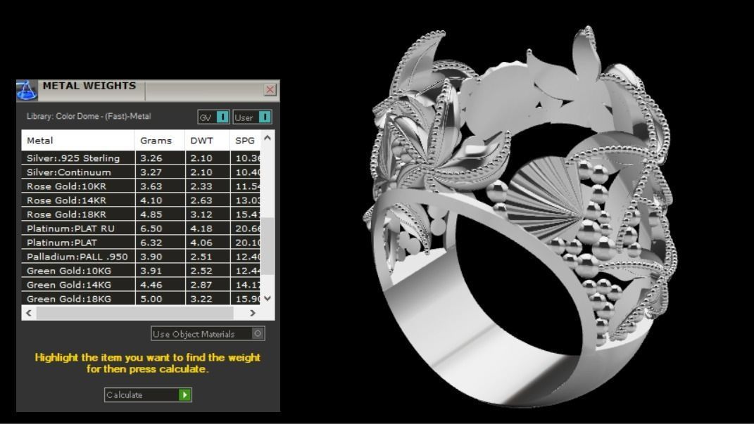 Turkish ring Shell and Starfish 3D print model_17