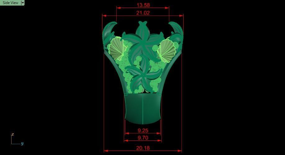 Turkish ring Shell and Starfish 3D print model_20