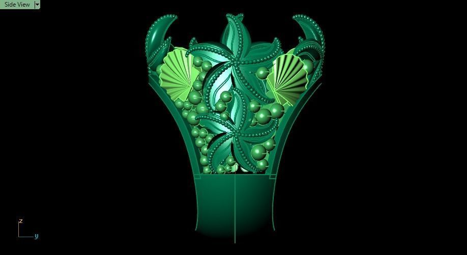 Turkish ring Shell and Starfish 3D print model_21