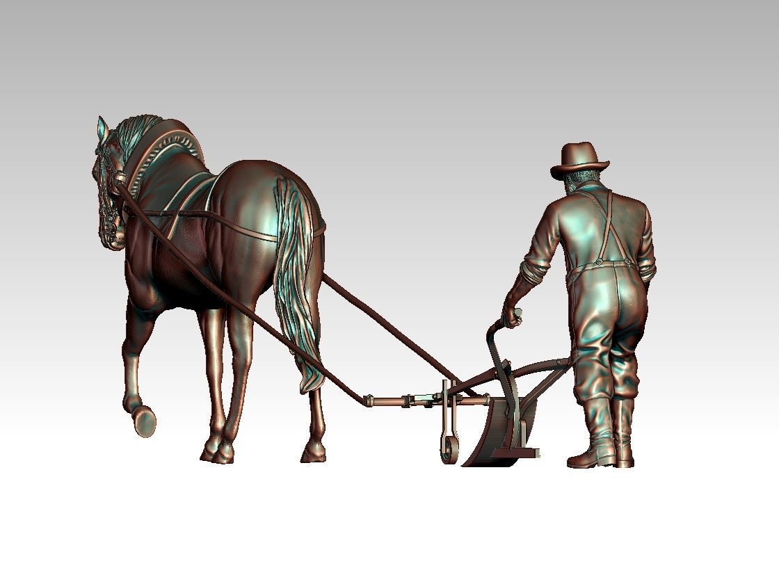 peasant plows 3D print model_4