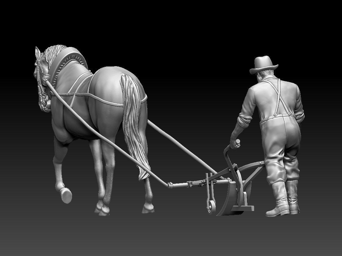 peasant plows 3D print model_5