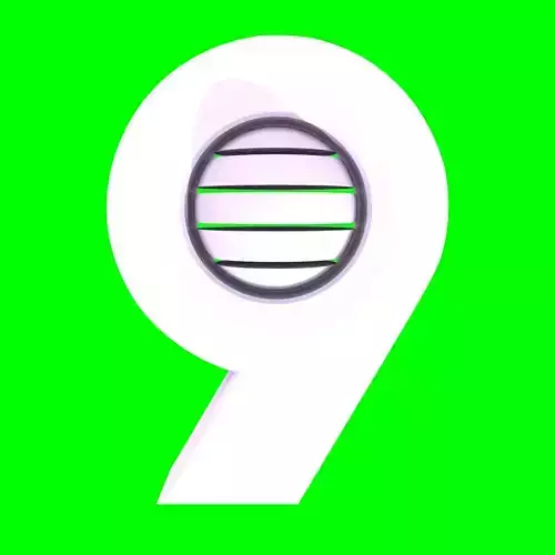 WGN-TV Chicago 1983 logo 9 icon 3D model