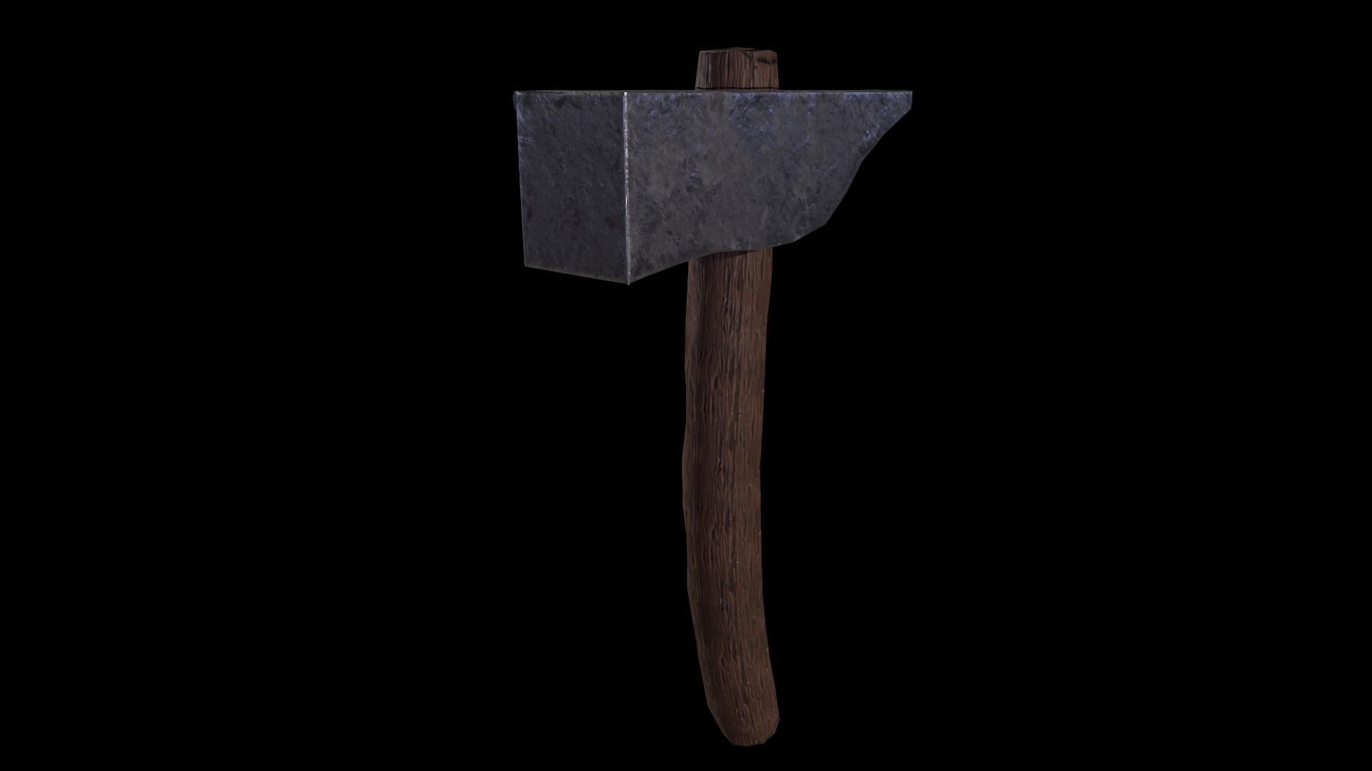 234Medieval - Hammer Game Ready Low Poly 3D Model  Low-poly 3D model_7