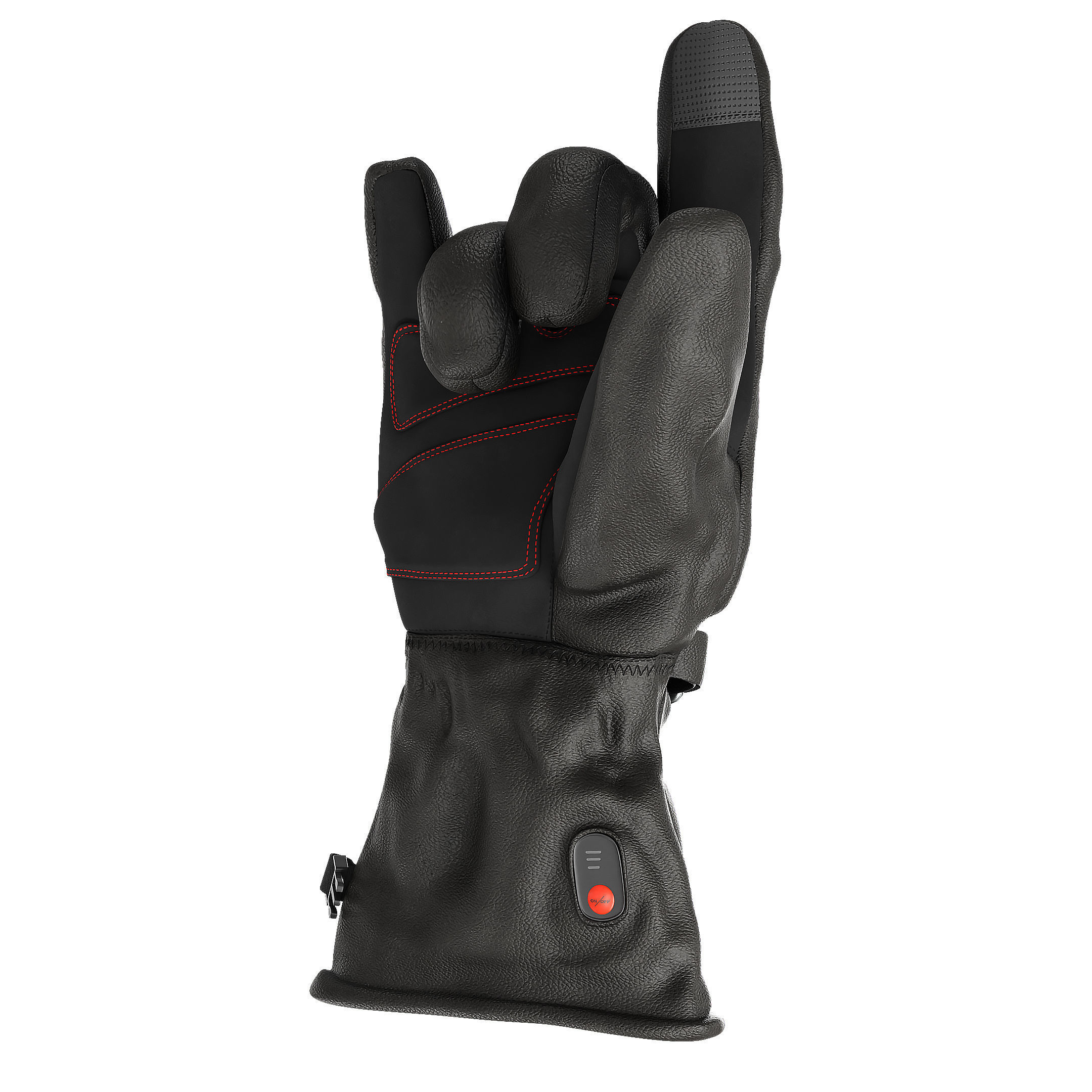 realistic glove pair of gloves with stitching Low-poly 3D model_1