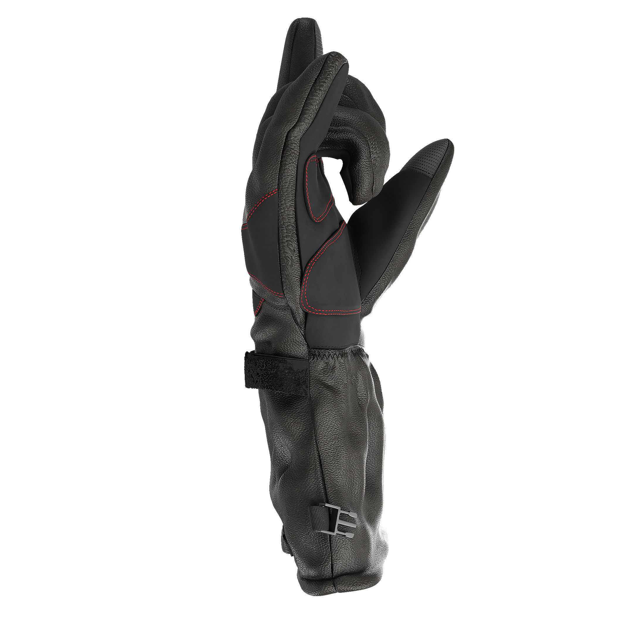 realistic glove pair of gloves with stitching Low-poly 3D model_2