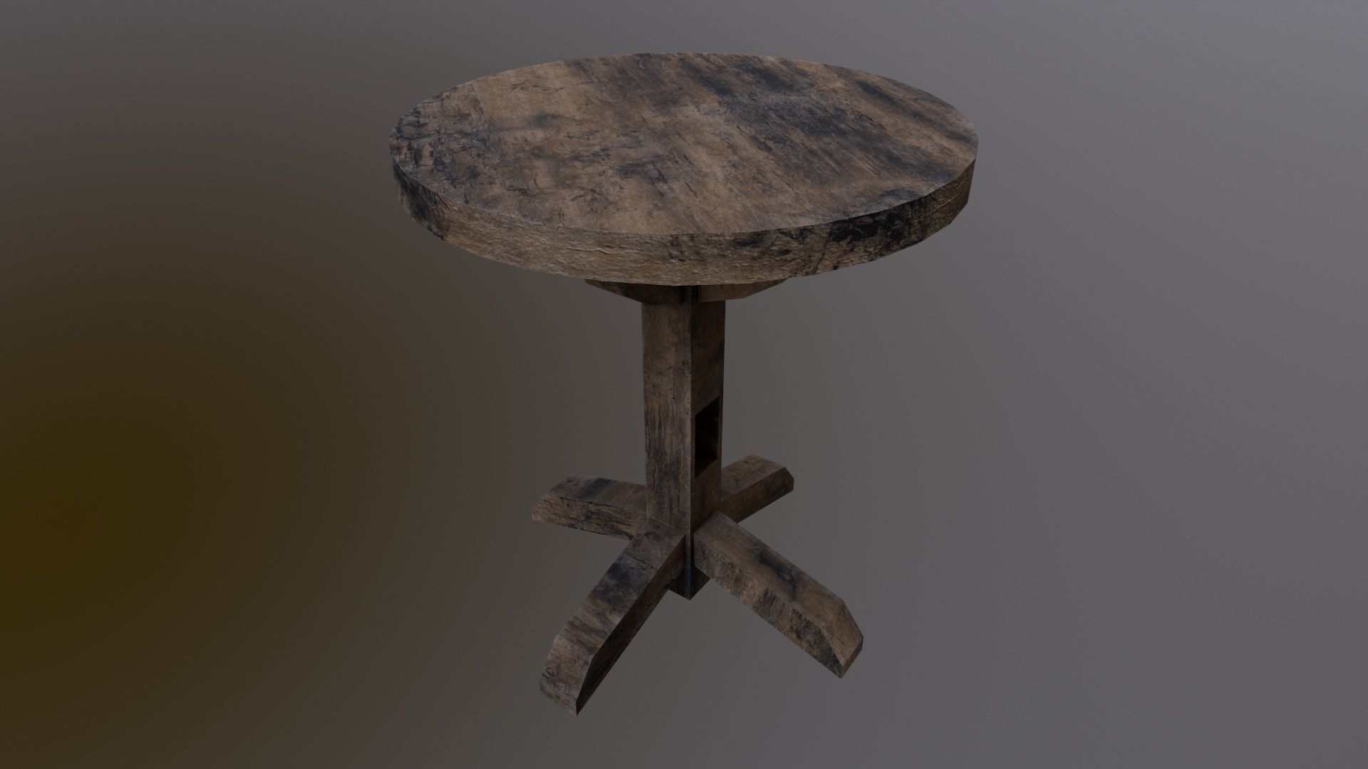 Medieval Table Game Ready Low Poly 3D Model  Low-poly 3D model_1
