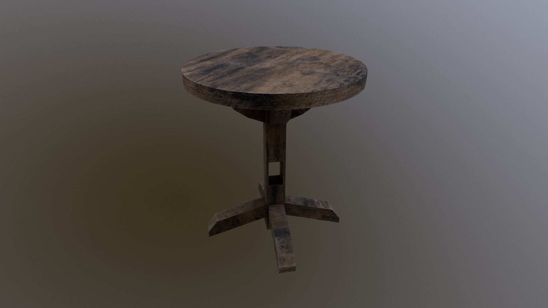 Medieval Table Game Ready Low Poly 3D Model  Low-poly 3D model_2