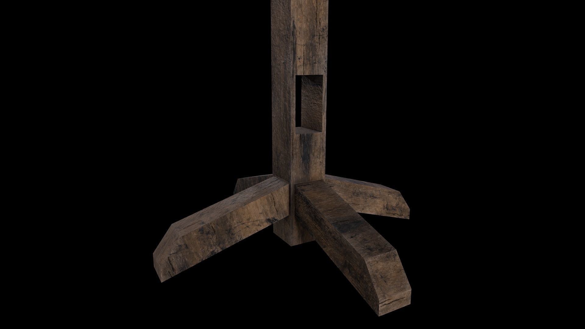 Medieval Table Game Ready Low Poly 3D Model  Low-poly 3D model_6