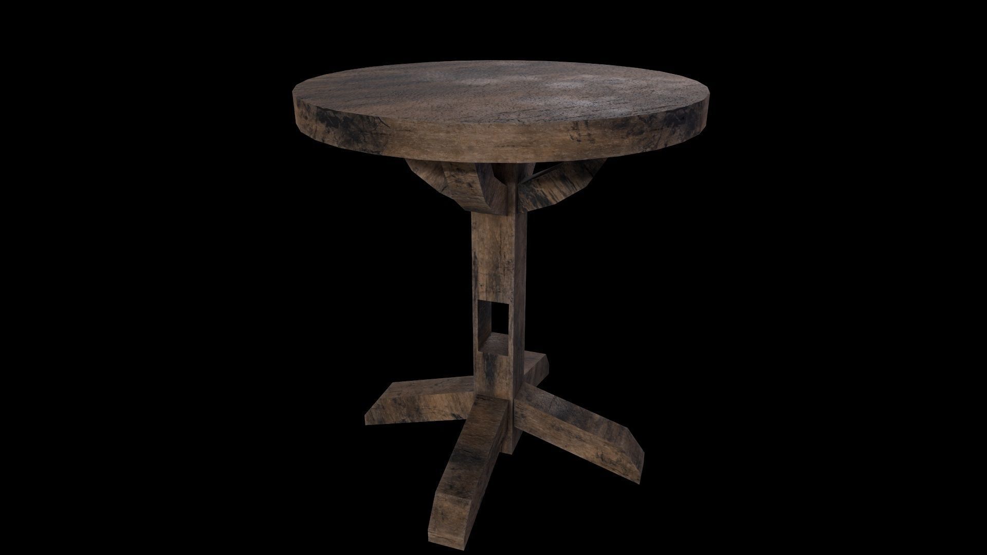 Medieval Table Game Ready Low Poly 3D Model  Low-poly 3D model_5