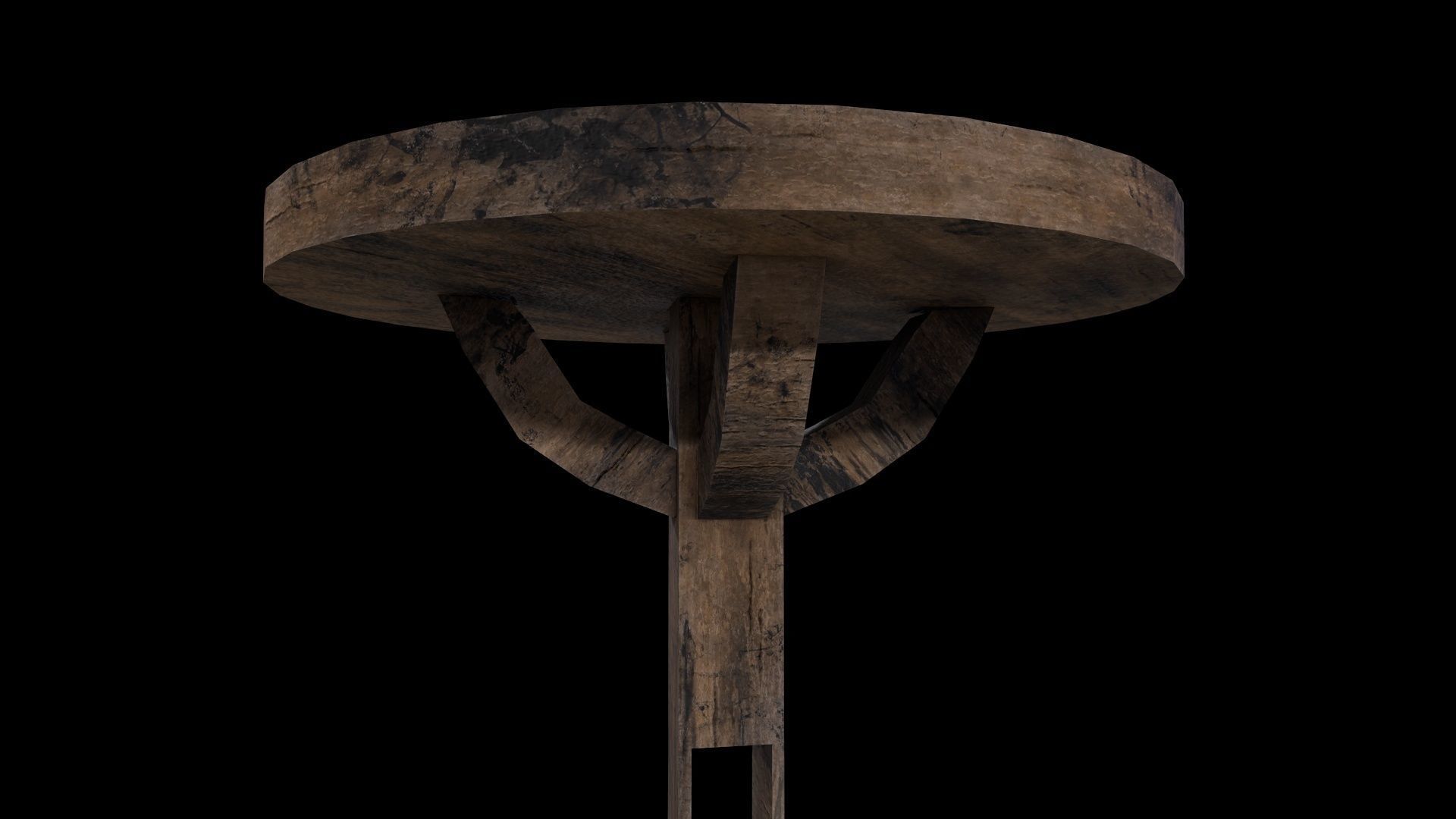 Medieval Table Game Ready Low Poly 3D Model  Low-poly 3D model_7