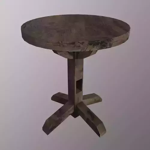 Medieval Table Game Ready Low Poly 3D Model 