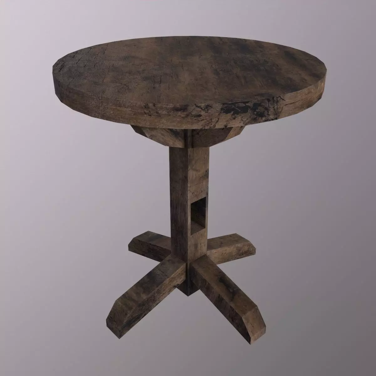 Medieval Table Game Ready Low Poly 3D Model  Low-poly 3D model_0