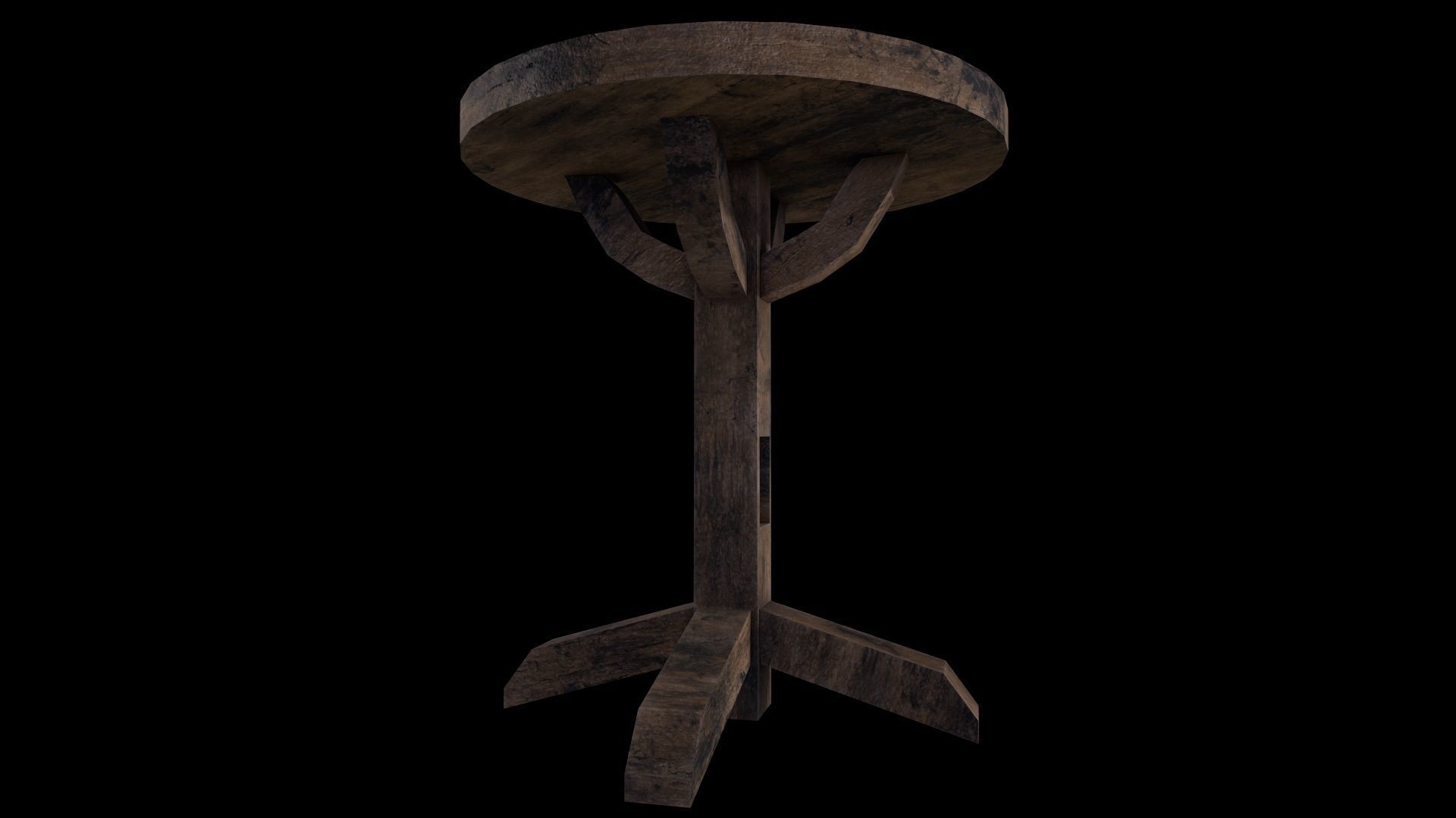 Medieval Table Game Ready Low Poly 3D Model  Low-poly 3D model_4
