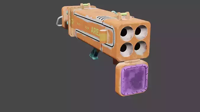 Bazooka  Free Game Ready Low Poly 3D Model  Low-poly 3D model