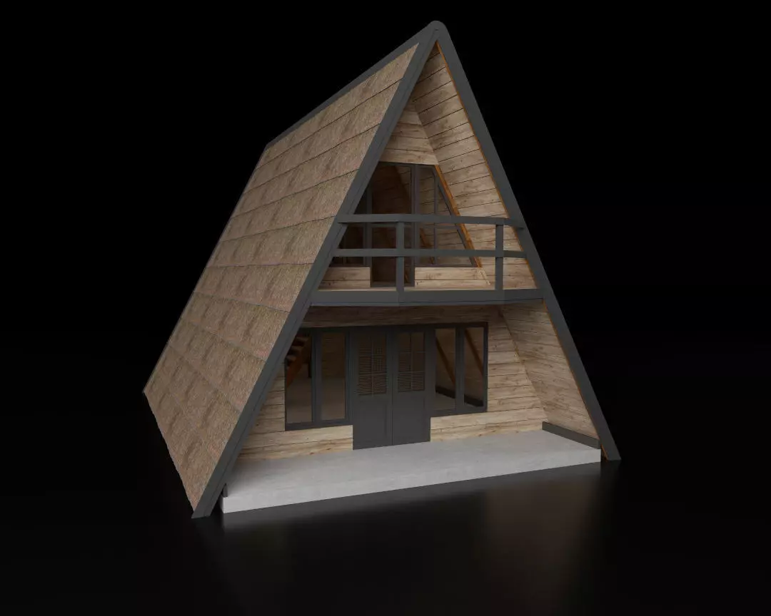 Cabin House Free low-poly 3D model