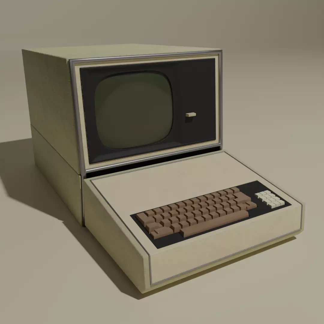 Retro Computer 3D model_0