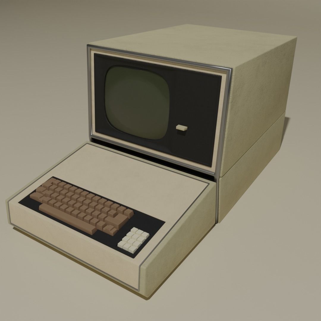 Retro Computer 3D model_1