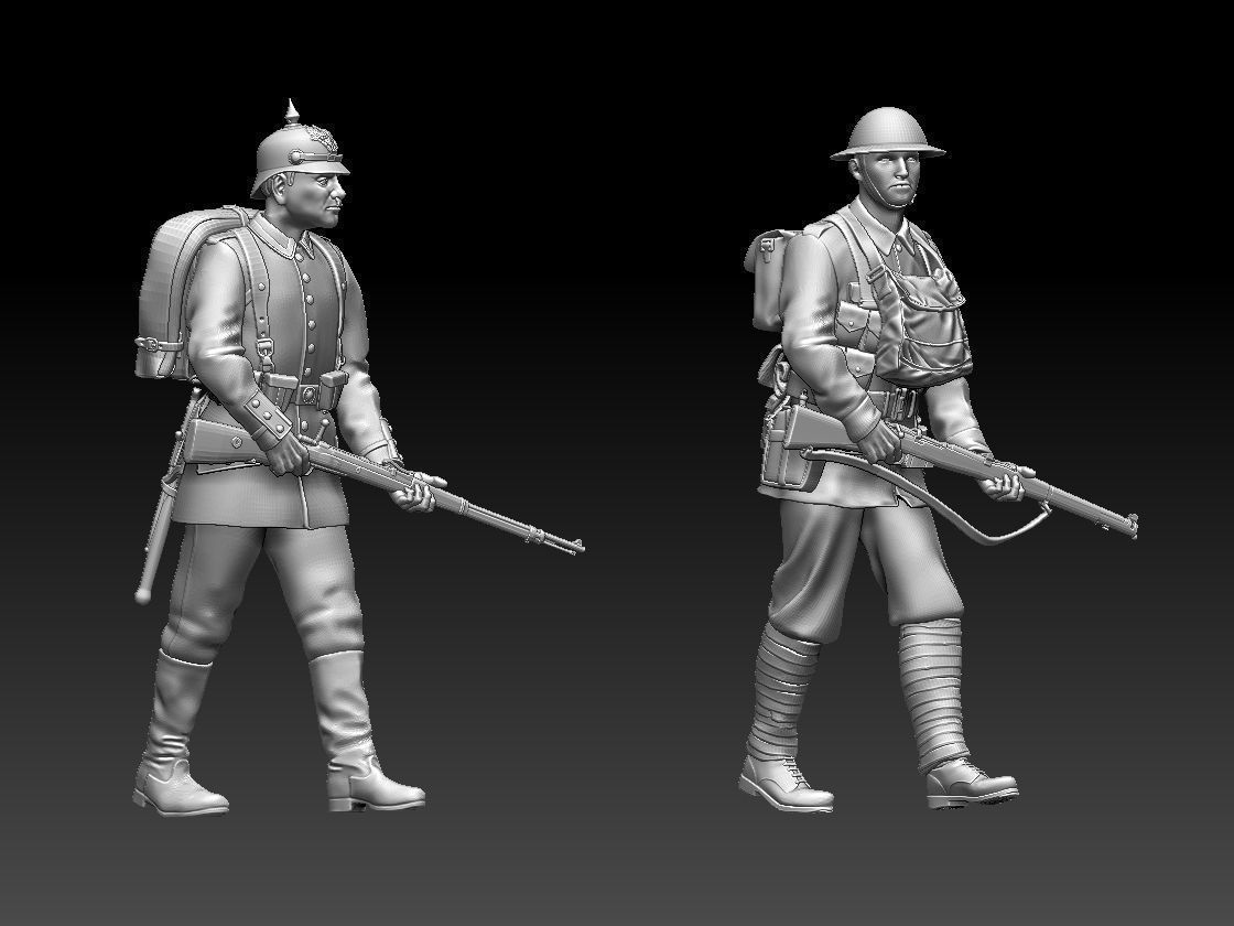 soldiers ww1 3D print model_22