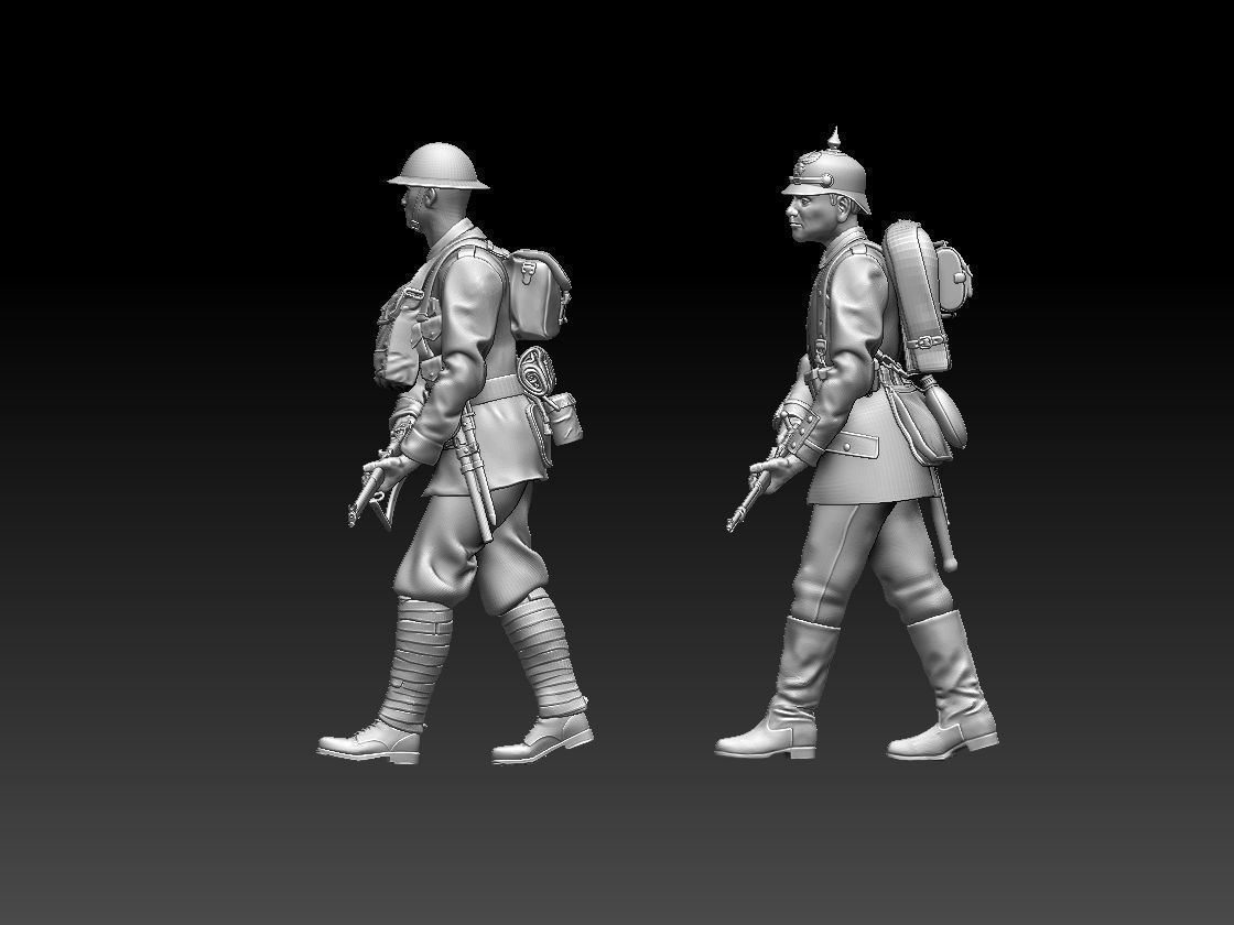 soldiers ww1 3D print model_10
