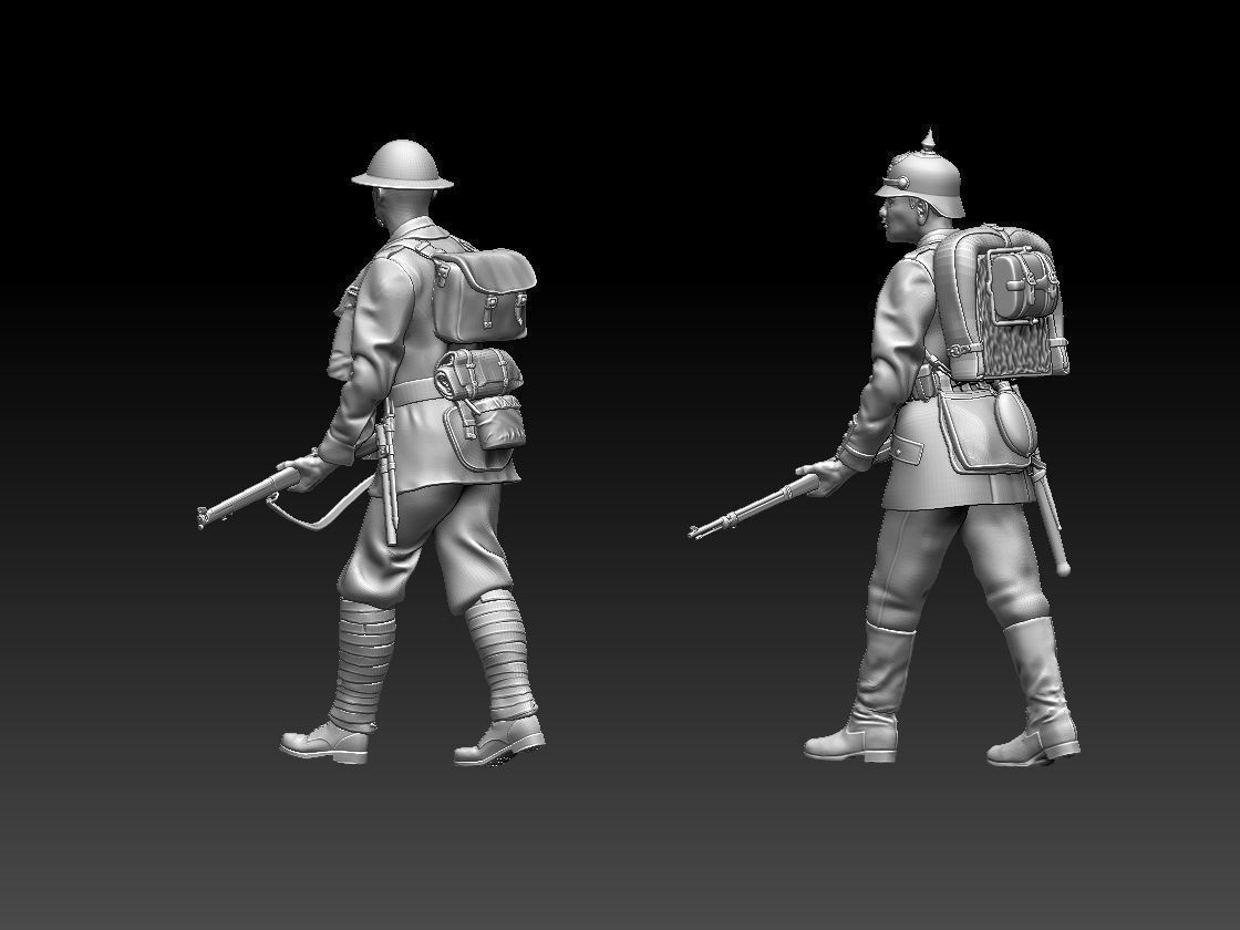 soldiers ww1 3D print model_9