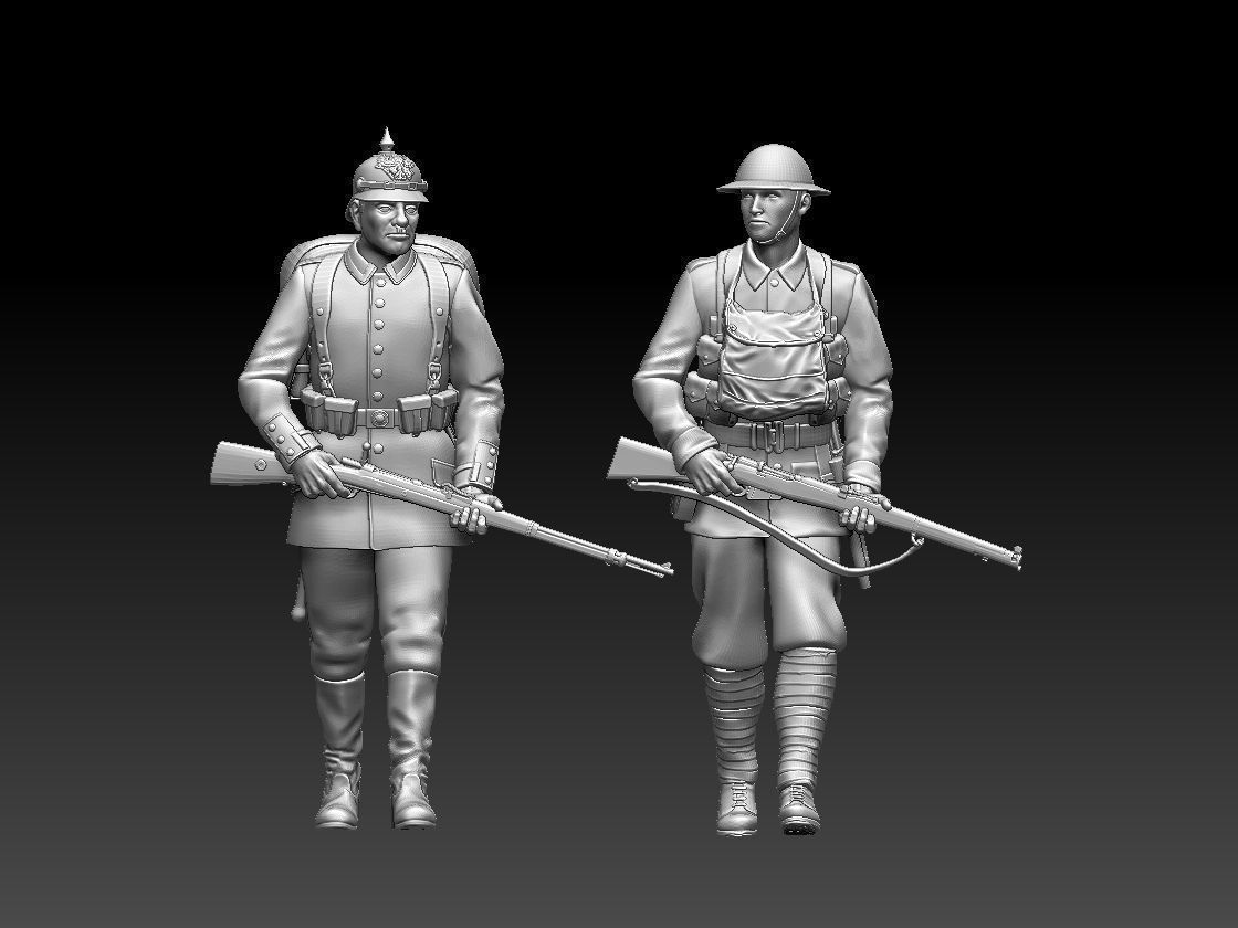 soldiers ww1 3D print model_28