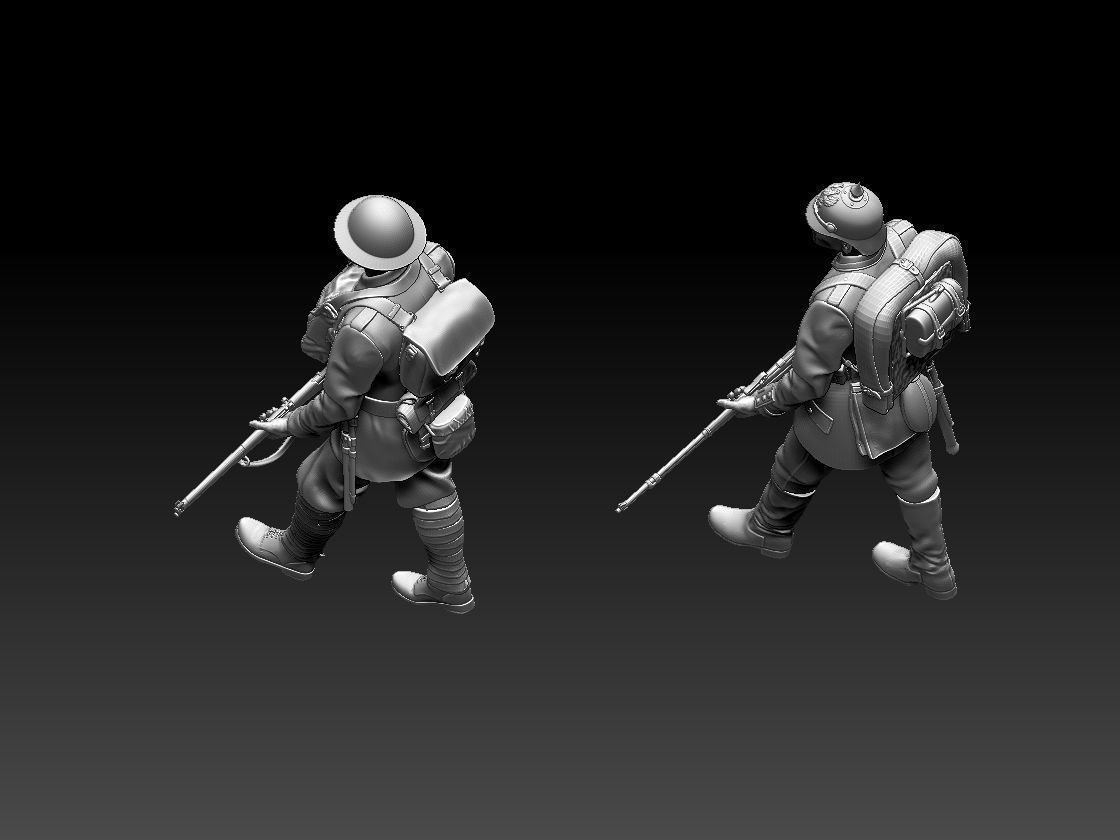 soldiers ww1 3D print model_31