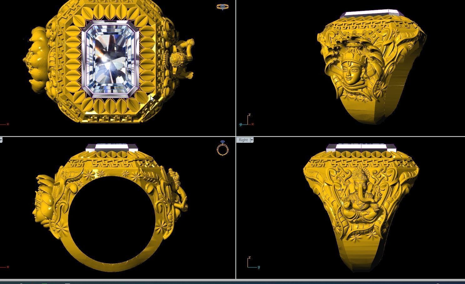 ganesh ring 3D print model_1