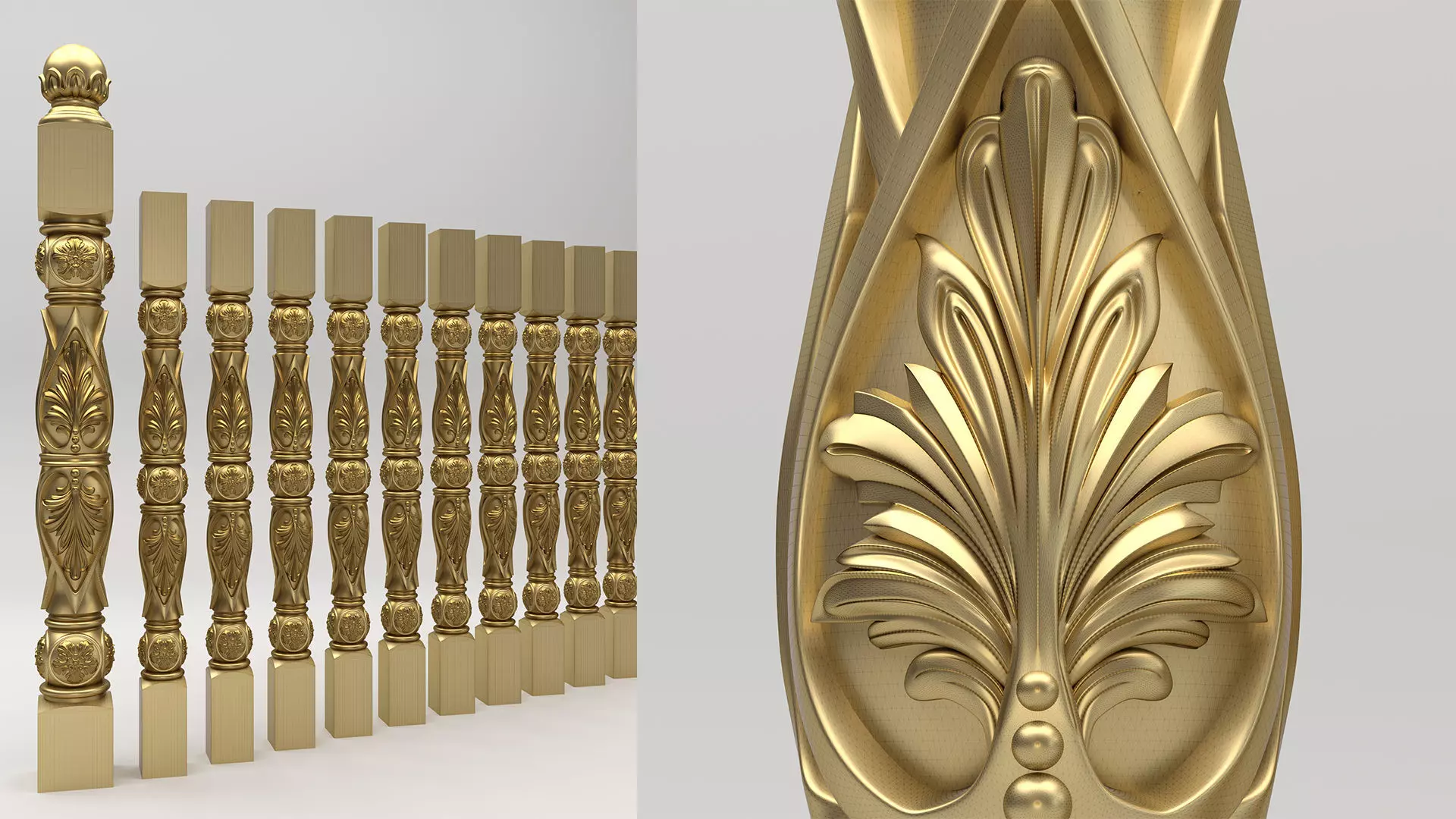 Carved Baluster 3D model_0