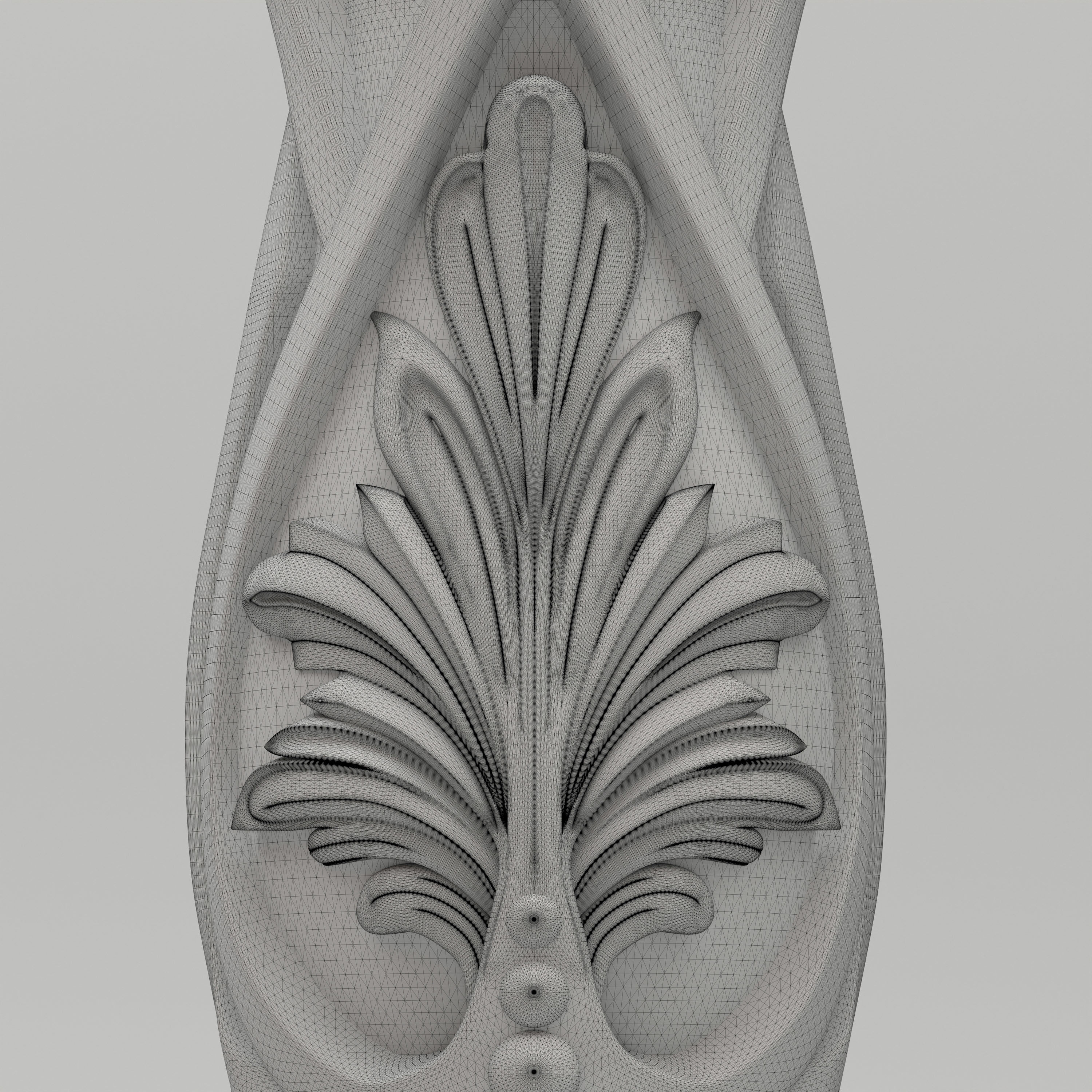 Carved Baluster 3D model_6