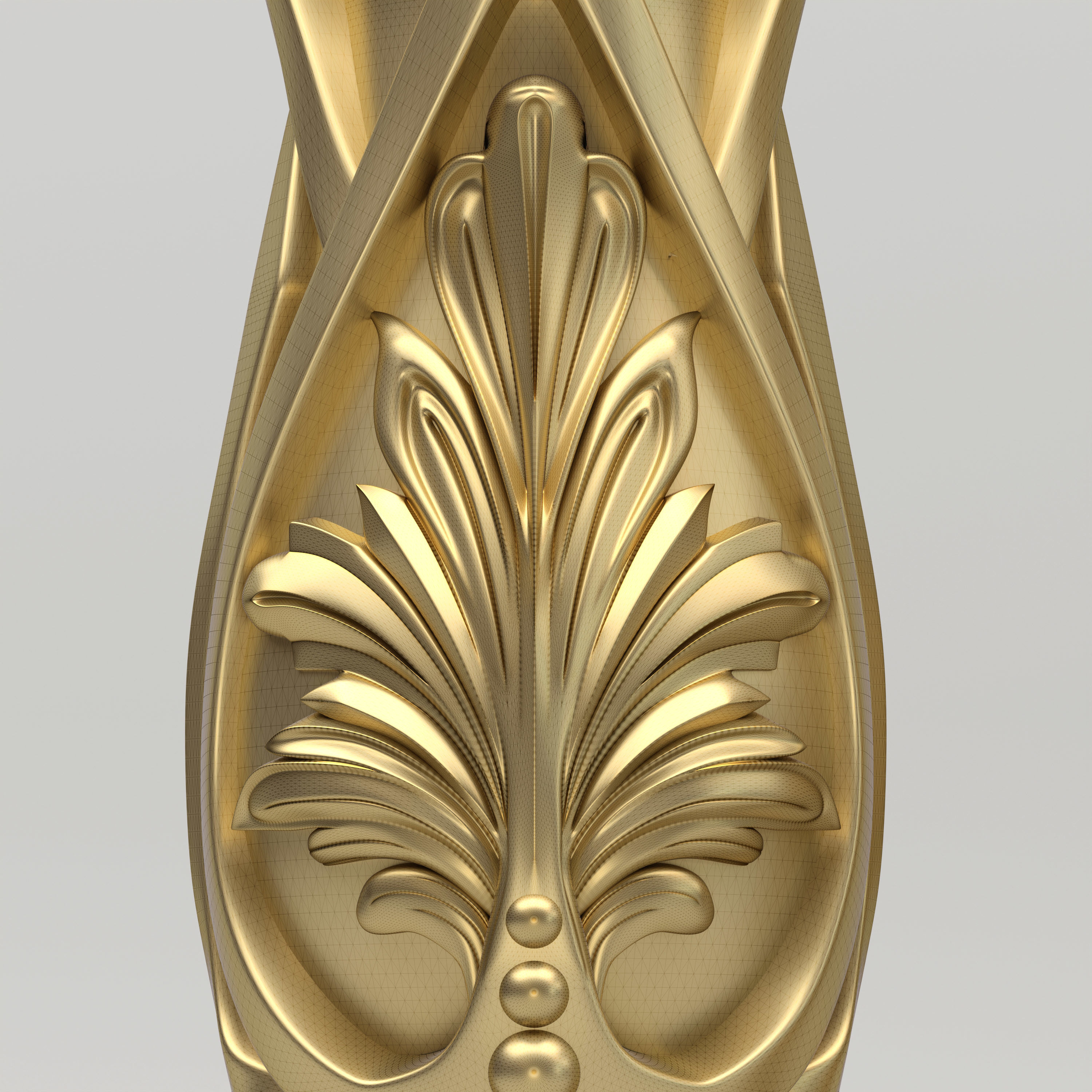 Carved Baluster 3D model_9
