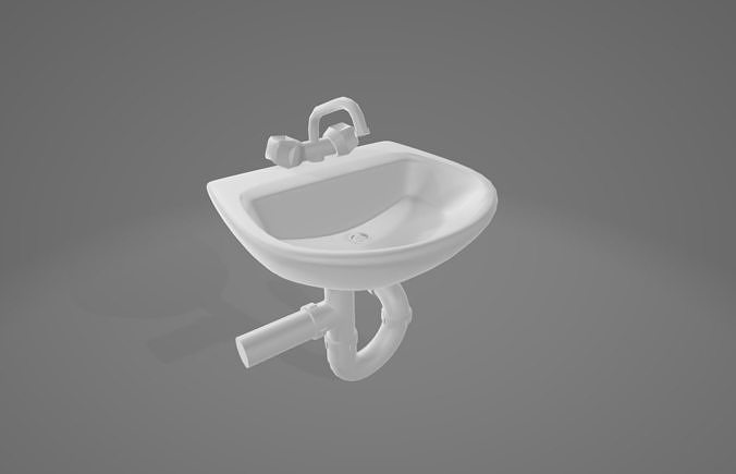 Sink 01 Low-poly 3D model
