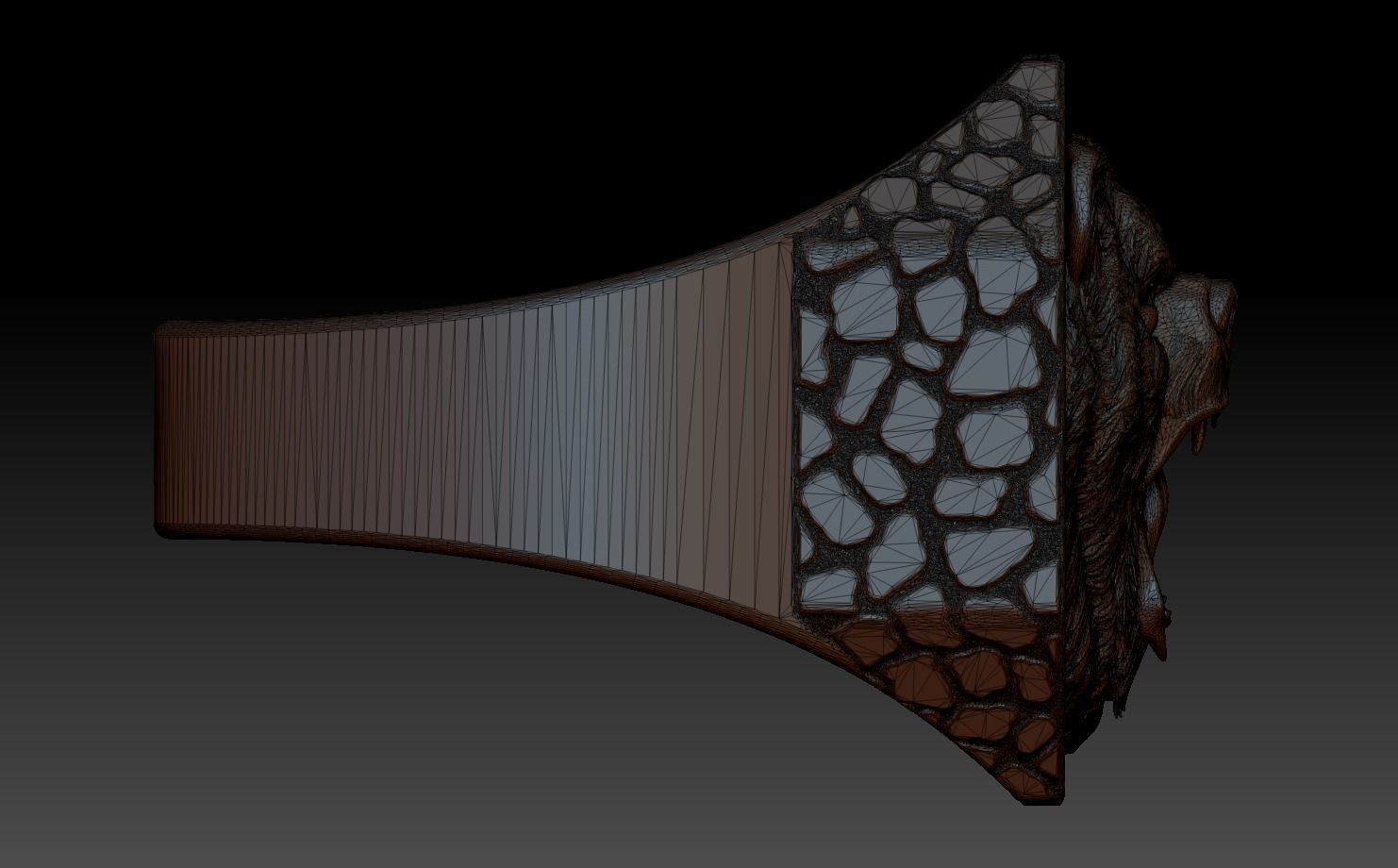 Brutal Bear Ring 3D print model_16