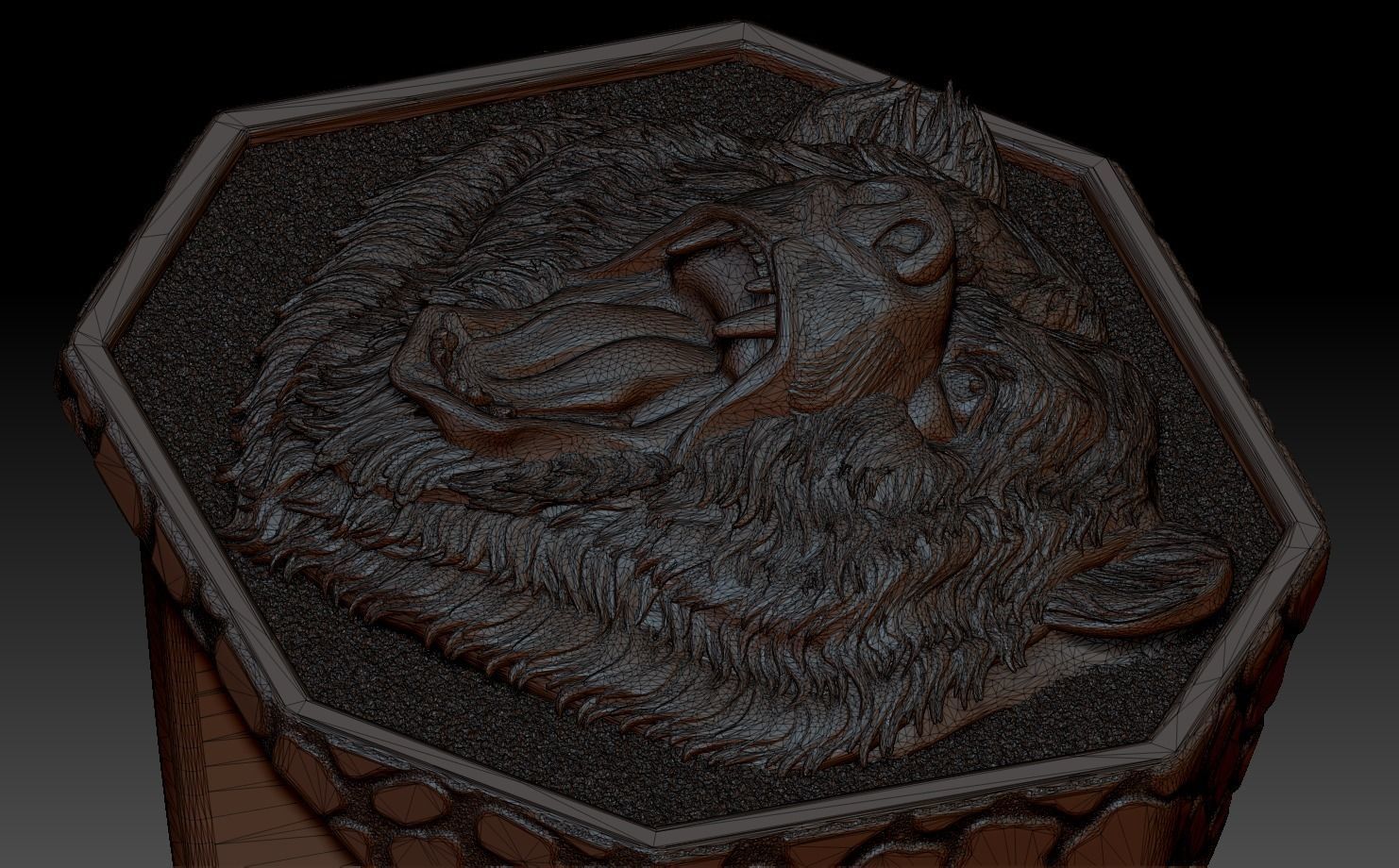 Brutal Bear Ring 3D print model_10