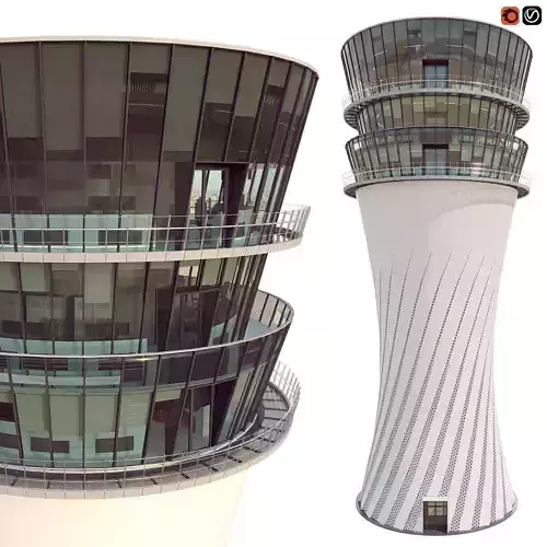 Air traffic control tower  3D model